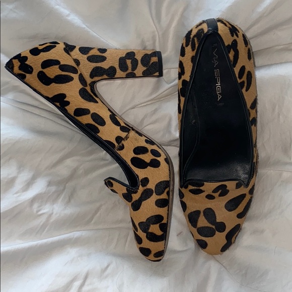 🖤Via Spiga Pumps Cheetah Fur Faux 🧡 - Picture 2 of 4